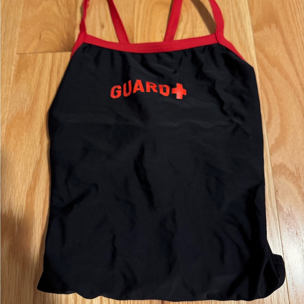 Red and Black Guard Swimsuit